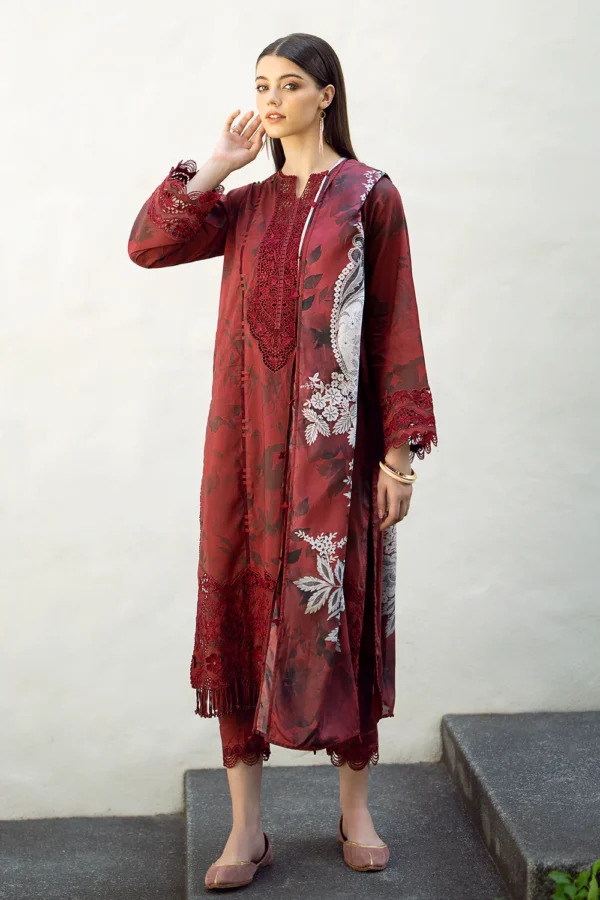EMBROIDERED PRINTED LAWN-1 | 3PC | UF-545