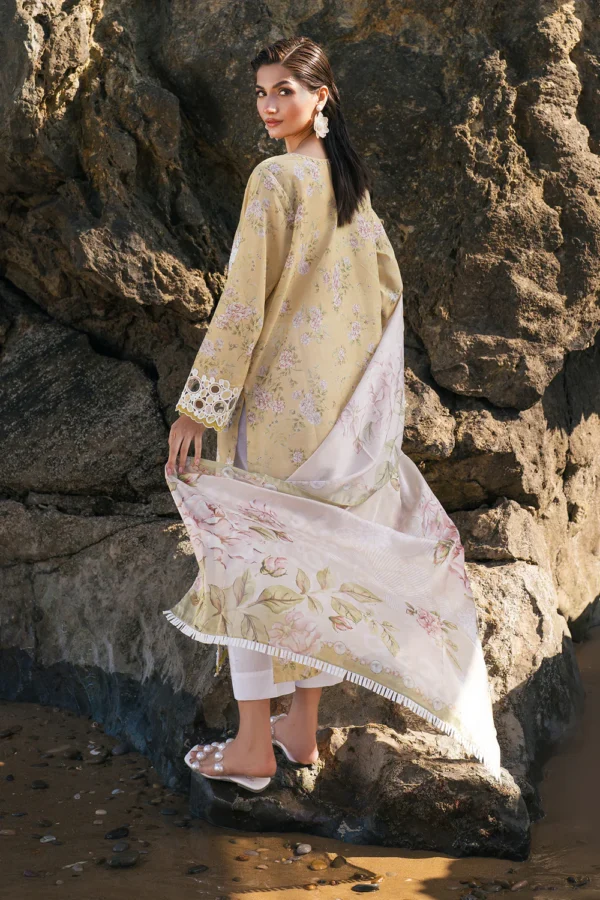 EMBROIDERED PRINTED LAWN-2 | 3PC | UF-4110 - Image 4
