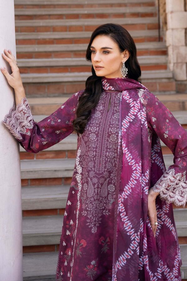 EMBROIDERED PRINTED LAWN- | 3PC | AF-2 - Image 3