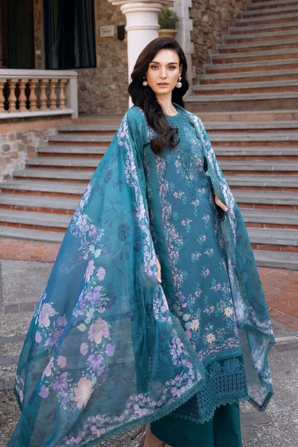 EMBROIDERED PRINTED LAWN- | 3PC | AF-3 - Image 3
