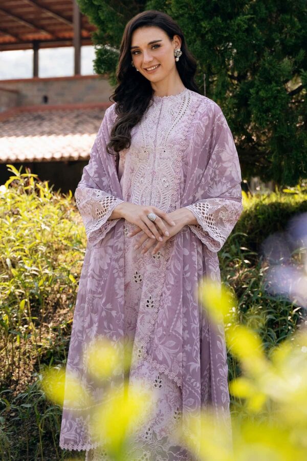 EMBROIDERED PRINTED LAWN- | 3PC | AF-1 - Image 2