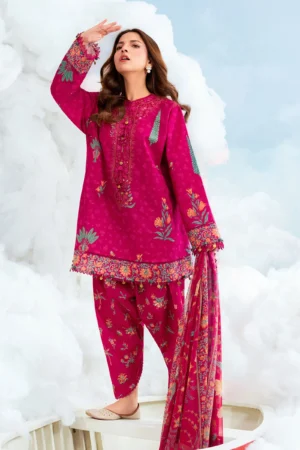 3 Pc Printed Lawn | MB 1
