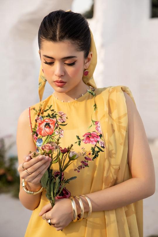 3 Pc Unstitched Embroidered Lawn Suit | MB-CUS25-712A - Image 2