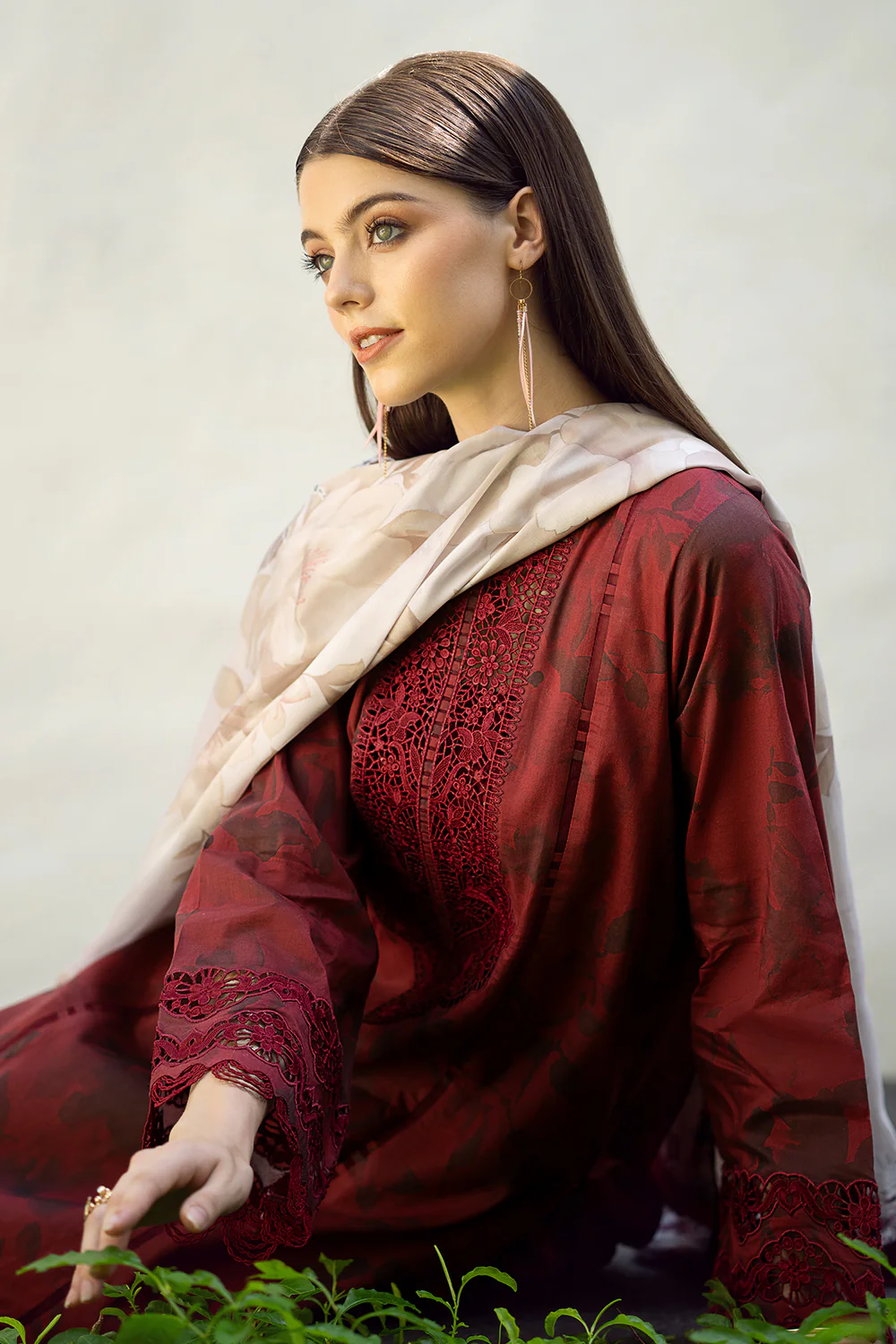 EMBROIDERED PRINTED LAWN-1 | 3PC | UF-545 - Image 2